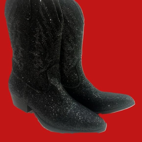 Portland boot company Shoes - Portland Boot Company Olympia Black Glitter Western Boot size 8